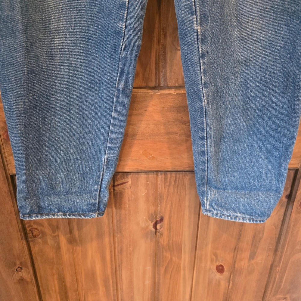 Big A Brand Pleated Denim Jeans Womens 13/14 Blue Excellent Vintage High Waisted - Picture 2 of 12